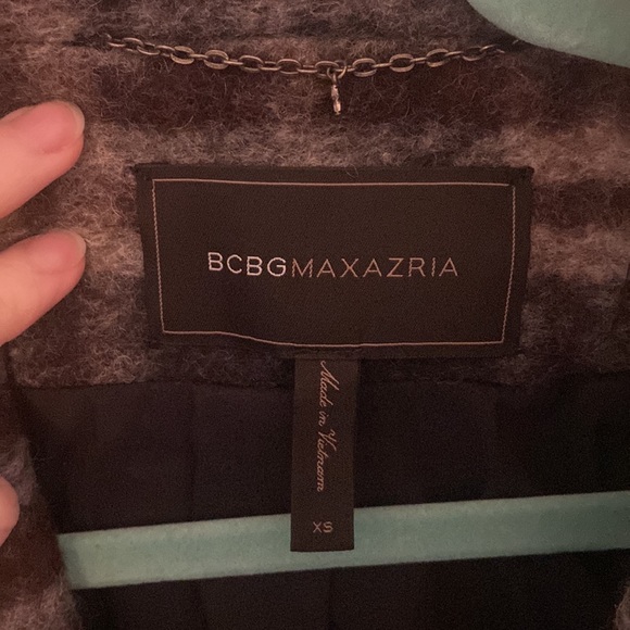 BCBG wool blend plaid peacoat - Picture 4 of 10